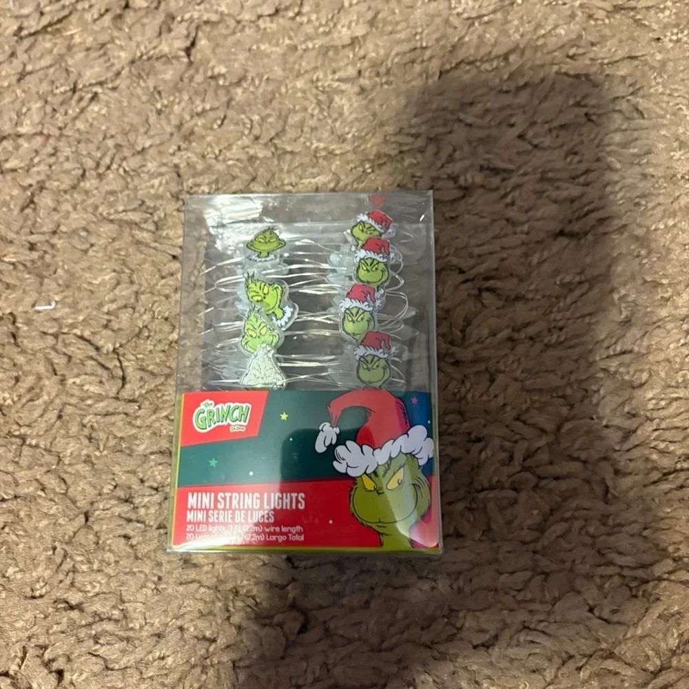 Grinch Mini String Lights - NEW Christmas Santa Hat Battery